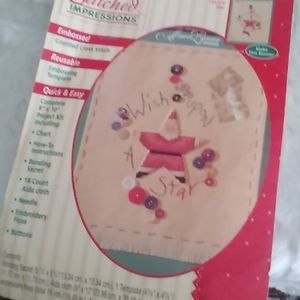 Santa Counted Cross Stitch Kit Vtg 1995